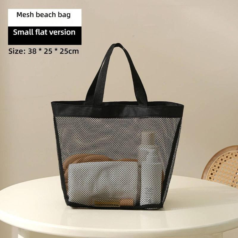 Foldable Mesh Beach Bag - Large Capacity Waterproof Tote For Swimming Gym & Travel Portable Carryall With Handles​_voghion.com