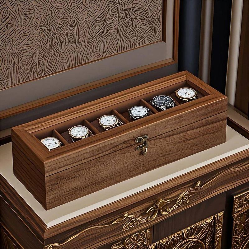 Uhrenetui für Männer und Frauen, Aufbewahrungsbox für Uhren aus Holz, Uhren-Reiseetui für Männer, Holzuhr und Schmuckschatulle für Frauen_voghion.com