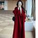 Women's Oversized Wool Coat With Princess Sleeves – Elegant Longline Winter Coat In Red, Beige, Camel, Grey & Black (S-3XL)_voghion.com