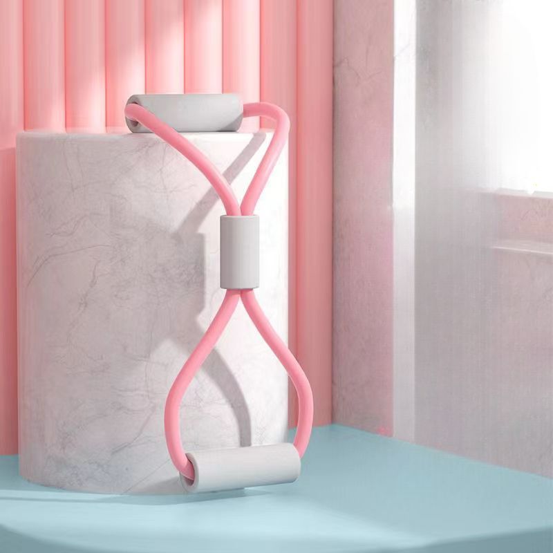 Fascia per yoga a forma di 8, corda di resistenza a forma di 8, dispositivo di stretching per la bellezza, per uso domestico, per modellare la schiena snella._voghion.com