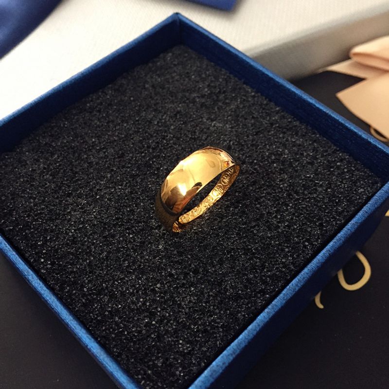 Korean Fashion Simulation Vietnamese Sand Gold Index Finger Ring, Non Fading, Versatile And Elegant Accessory For Women_voghion.com