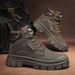 Martin Boots Men's High-top Tooling Boots Leather Retro Style Big Yellow Boots Can't Be Kicked Badly_voghion.com