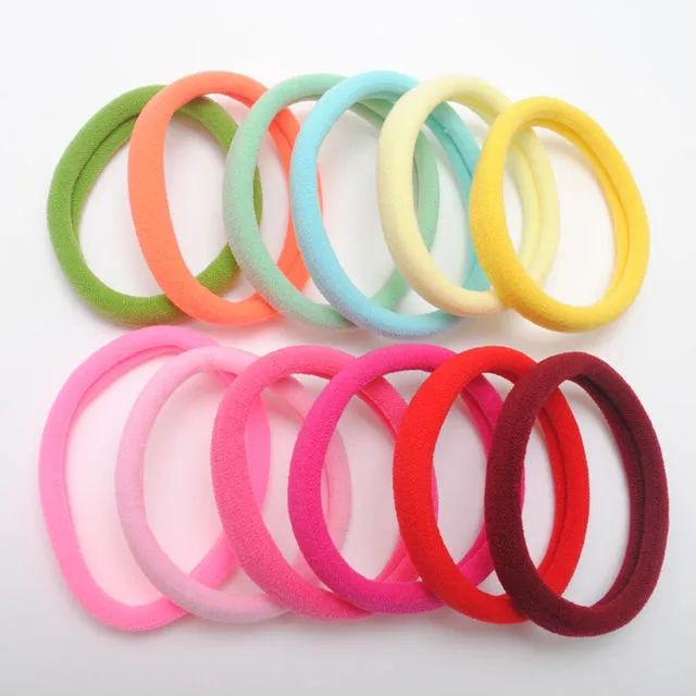 12Pieces Women Elastic Hair Bands Seamless Tie Big Hair Scrunchies Heavy Hair Gum Hair Accessories Birthday Gift Hair Holder_voghion.com