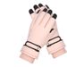 Ski Anti-Slip Fleece-Lined Thickened Warm Winter Cycling Touchscreen Water-Resistant Magic Tape Reflective Strip Gloves_voghion.com