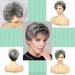 Synthetic Clip-in New Wigs Ladies' Fashion Wigs Gray Side Parted Short Wigs High Temperature Wire_voghion.com