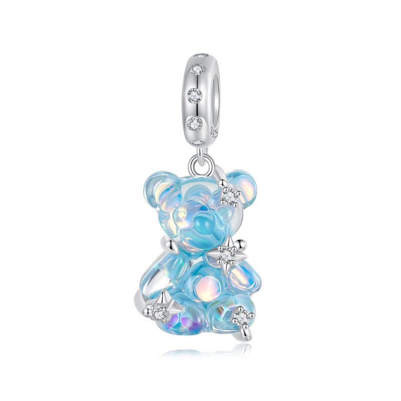 Ciondolo a forma di orso sognante in argento sterling_voghion.com