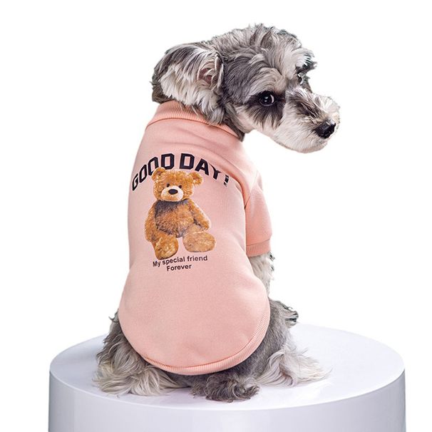 CDDMPET Dog Vest With Bear Print Beige By PawParty Store_voghion.com