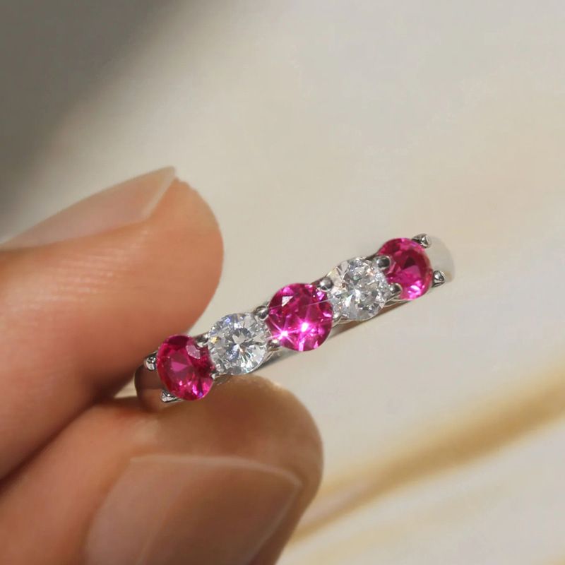 Huitan Simple Five-Star Luxurious Temperament Korean And Japanese Hot-Selling Internet Celebrity Live Fashion Ring_voghion.com
