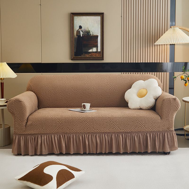 ​Jacquard Elastic Sofa Covers With Full Coverage & Skirt Hem – Universal Stretch Slipcovers For 1/2/3/4-Seater Couches_voghion.com