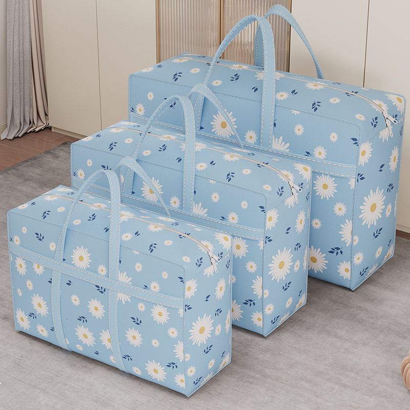 Functional Bags Portable Daisy Quilt Bag Wardrobe Organizing Storage Box Household Folding Storage Luggage Storage Moving Packing Bag_voghion.com