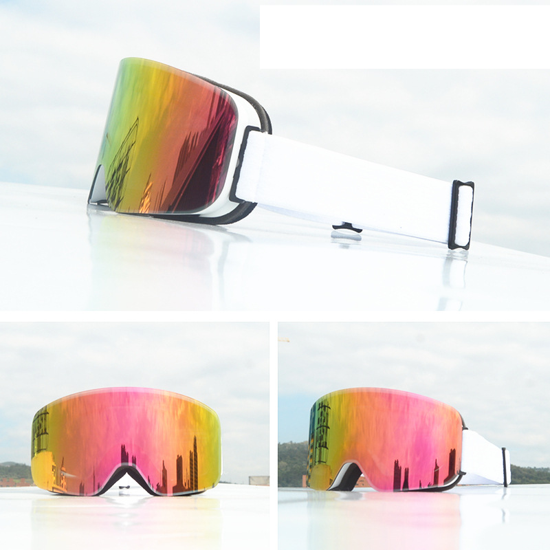 Cylindrical true film ski glasses REVO double anti-fog goggles Snow goggles Cocka myopia /HX16 no holes_voghion.com