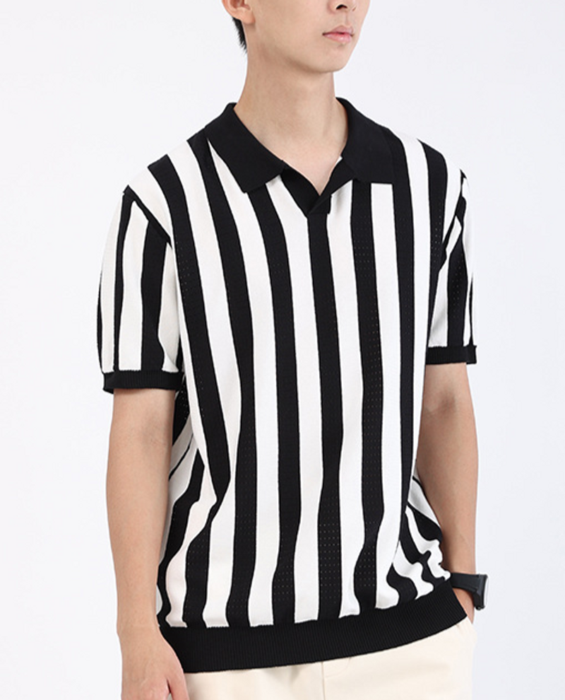 Herrenbekleidung Ice Silk Poloshirt Kurzarm Herren High End Herren T-Shirt mit Kragen Herren Business Casual Paul Herrenbekleidung_voghion.com