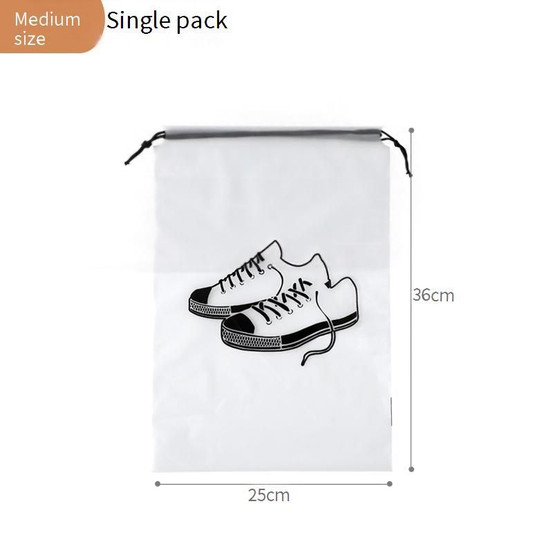PE Waterproof Shoe Storage Bag - Large Capacity Drawstring & Portable Travel Shoe Organizer With Clear Window (Dustproof & Foldable)​_voghion.com