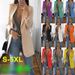 Women's Oversized Blazer Jacket – Long Sleeve Notched Lapel Open Front Coat, Trendy Workwear & Streetwear (18 Colors, S-5XL)_voghion.com