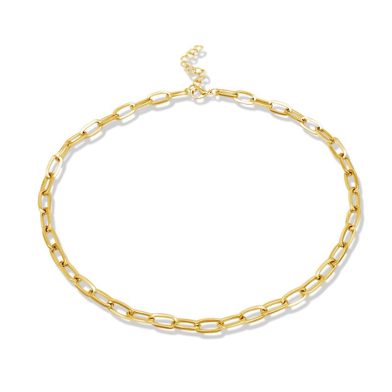 Exaggerated Fashion Minimalist Thick Paperclip Cuban Clavicle Chain Internet Celebrity Necklace_voghion.com