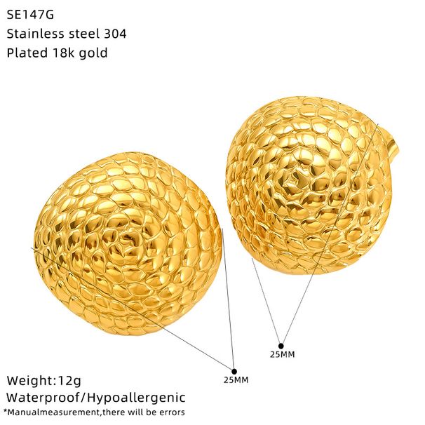 Orecchini unisex alla moda in acciaio inossidabile e titanio, rotondi, versatili, orecchini Dongguan_voghion.com