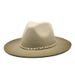 New woolen top spray painted gradient felt autumn winter large brim men's and women's jazz dual color British style hat_voghion.com