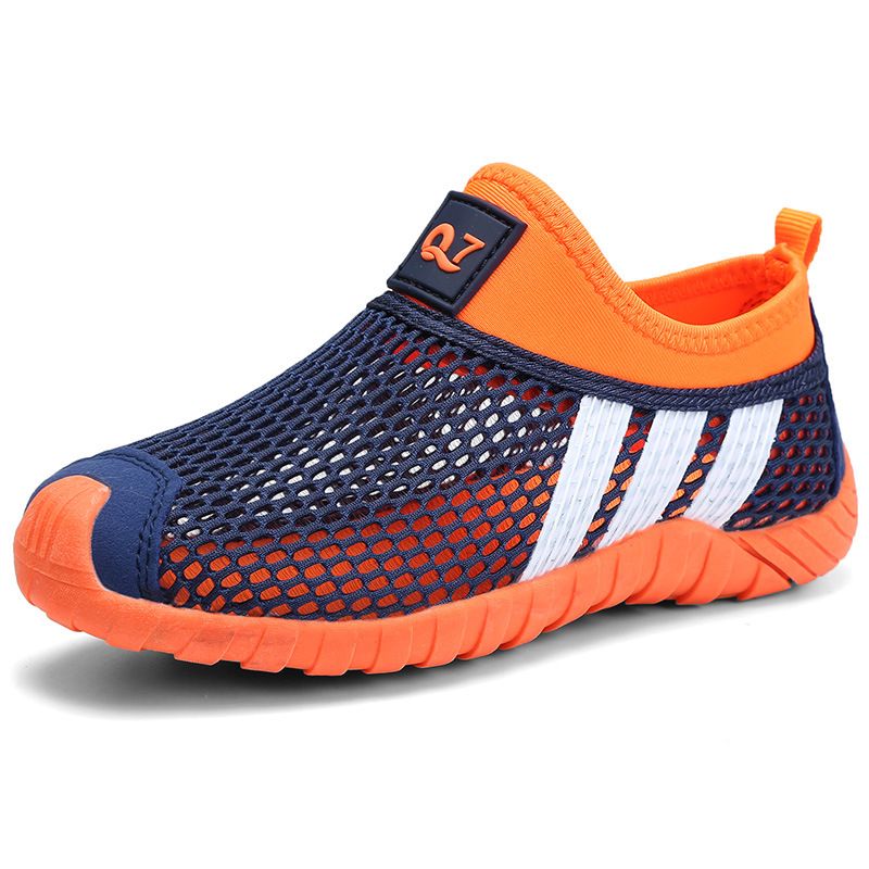 Kinderschuhe Jungen Sommer Mesh Schuhe Kinder Hohl Single Mesh Gummisohle Atmungsaktiv Mittel und Groß Kinder Slip On Kinderschuhe_voghion.com