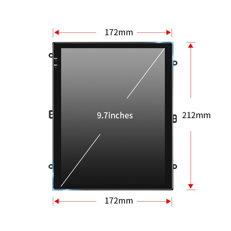 Navegador con pantalla vertical de 9,7 pulgadas, sistema Android HD, marco de host GPS para coche_voghion.com