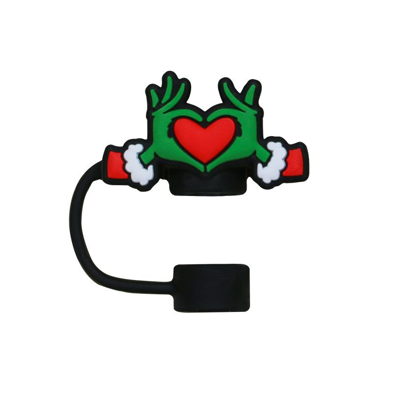 straw Cap Food Grade Silicone Dust Plug Cartoon 10mm Straw Cover_voghion.com