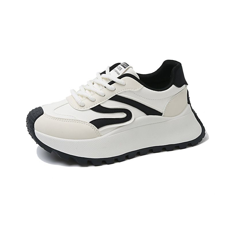 Ins Koreanische Version Neue Papa Für Frauen 2025 Frühling Student Sport Läuft Casual Schuhe Dicke Sohle Höhe Erhöhen W522_voghion.com