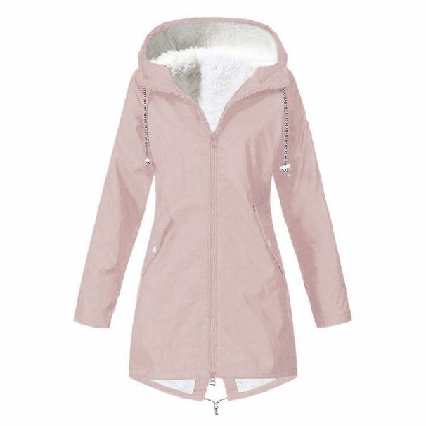Mid-length Coat Fleece-added Cotton-padded Jacket Rushwork Three-in-one Outdoor Clothing Rain-proof Hooded_voghion.com