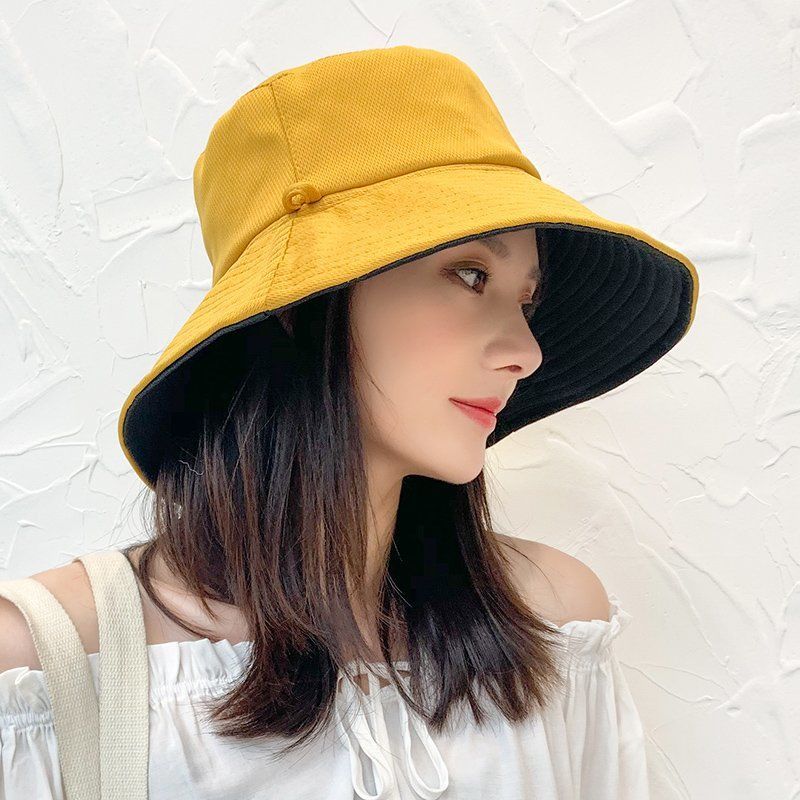 Zomer vissershoed vrouwelijk gezicht Koreaanse versie van de zonnebrandcrème ultraviolet zonnehoed sub-grote rand getijde honderd met Japanse damesmode_voghion.com