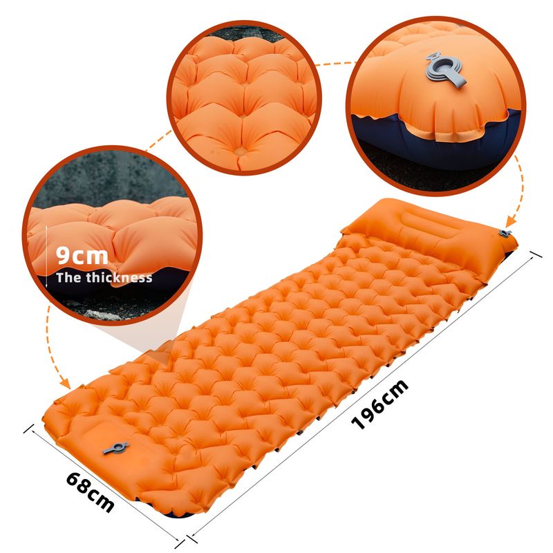Outdoor Camping Inflatable Mattress New Inflatable Foot Pad Inflatable Bed Camping Car Tent Sleeping Pad_voghion.com