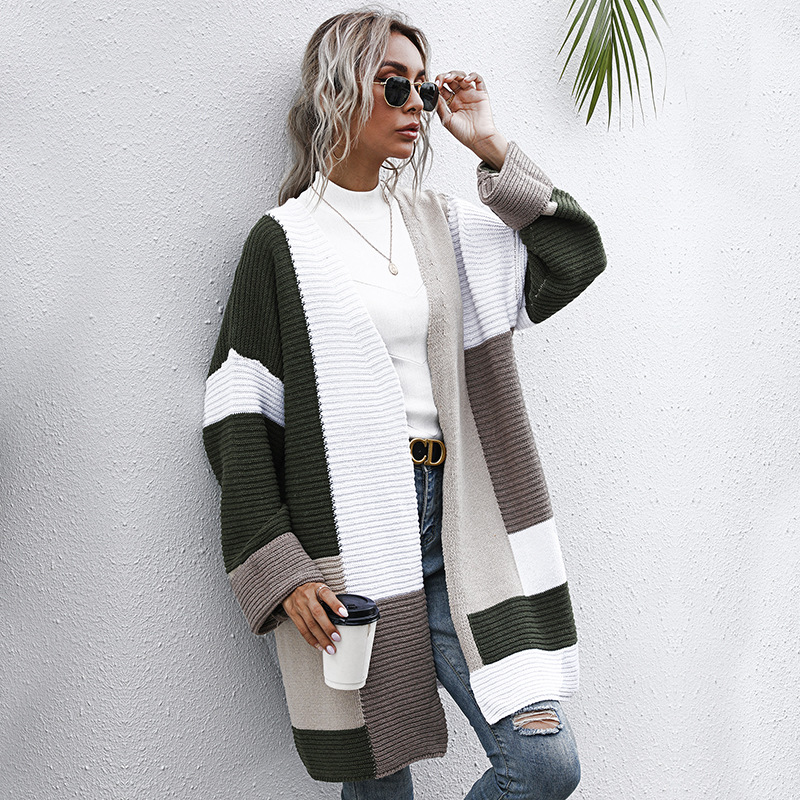 Autumn and winter lazy style thickened autumn and winter long knitted cardigan sweater jacket for women_voghion.com