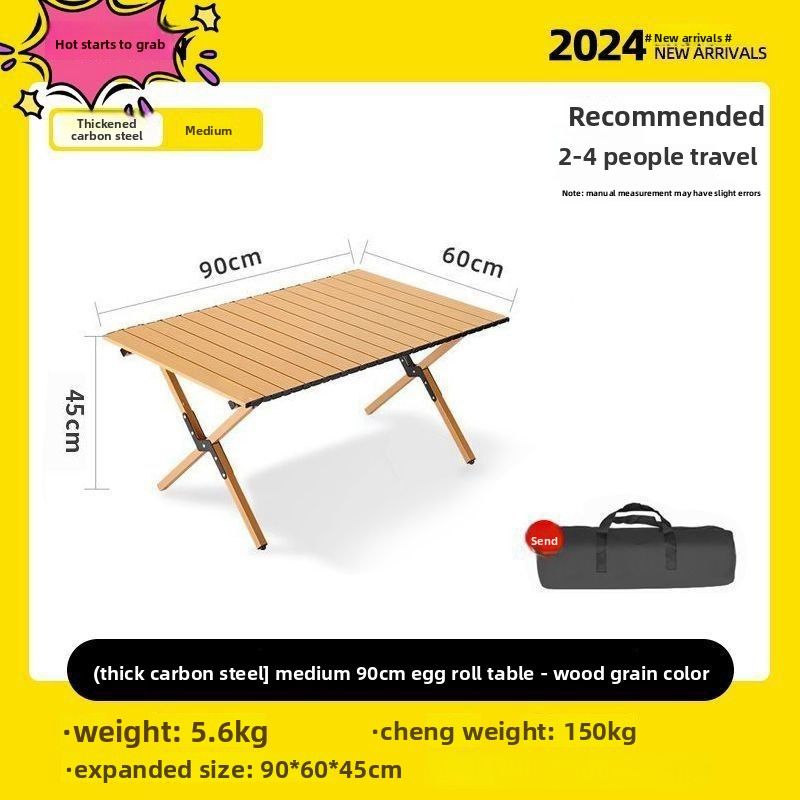 Outdoor Folding Egg Roll Beach Portable And Chair Leisure Picnic Table Camping Full Set_voghion.com