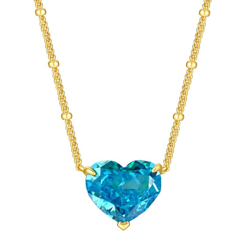 Simple Geometric Heart Shaped Yellow High Carbon Diamond Necklace For Women S925 Sterling Silver Plated White Gold Necklace_voghion.com