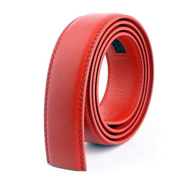 Cintura automatica in vera pelle di buona qualità HOT HIDUP per uomo, colore blu, solo cinturino senza fibbia, larghezza 3,5 cm_voghion.com