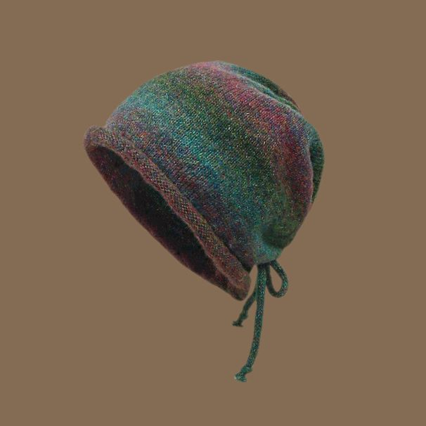 Wool knitted yarn with fashionable gradient color drawstring pile up for children's autumn and winter appearance_voghion.com