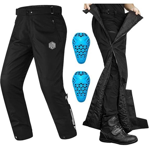 Abnehmbare Winter-Motorrad-Reithose für Herren, CE 2, durchgehender Beinschutz mit Reißverschluss, Motocross-Außenhose für kaltes Wetter, PF1_voghion.com