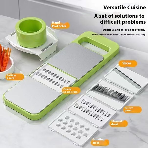 3-in-1 groentesnijder van roestvrij staal – Draagbare aardappel-wortelrasp voor het julienne snijden, raspen en snijden – Compact keukenhulpmiddel met antislip handvat_voghion.com