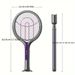 Foldable 2-in-1 Electric Mosquito Swatter - Rechargeable With LED Light & Telescopic Handle For Indoor/Outdoor Use_voghion.com