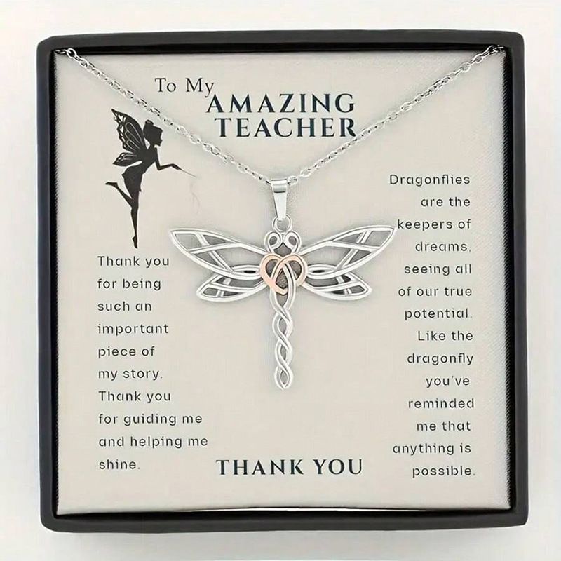 Creative Little Dragonfly Necklace Women's Two-color Accessories Pendant Simple Small Fresh Versatile Collarbone Chain Neck Chain_voghion.com