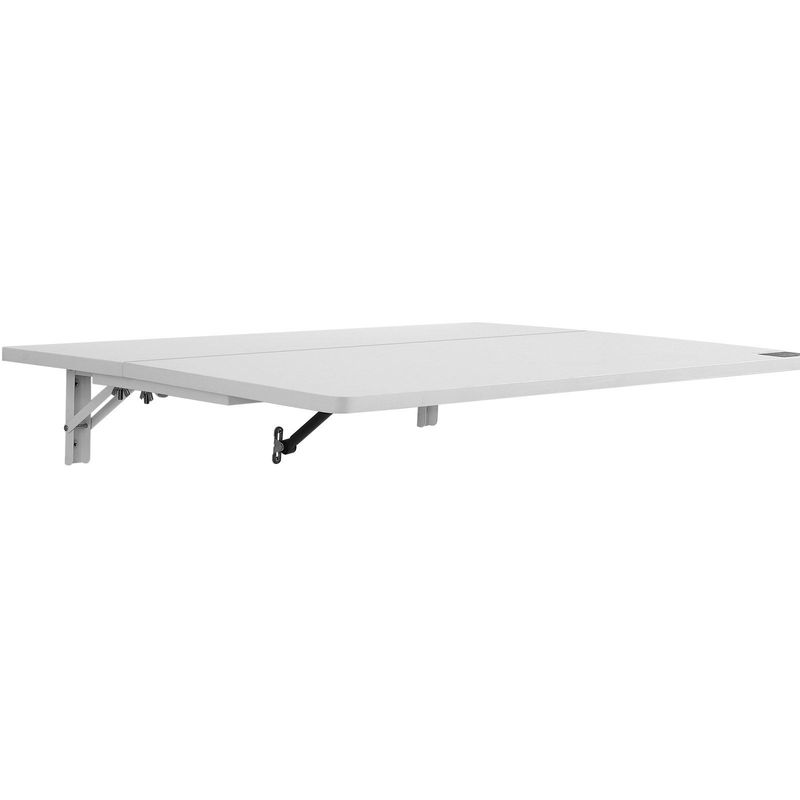 VEVOR Wall Mounted Folding Table, 31.5" X 19.69" Wall Mount Drop Leaf Table, Floating Desk With Iron Bracket, Fold Down Desk For Small Spaces, Home Office, Dining, Laundry Room, Kitchen, Bar, White_voghion.com