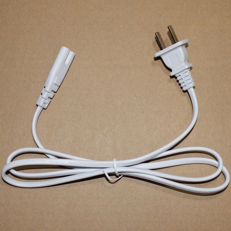 Lyömätön laatu Alkuperäinen Kansallinen Standardi Kaksi Litteää Pistoketta Kalanruotokuvioinen Tail 8 Virtajohto Kannettavan Latauskaapeli Valkoinen 1 M Kahdeksan Sanan Rivi_voghion.com