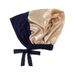 New Modal Satin Lining Elastic Strap Bottom Hat Tie Rope Solid Color Adjustable Hat_voghion.com