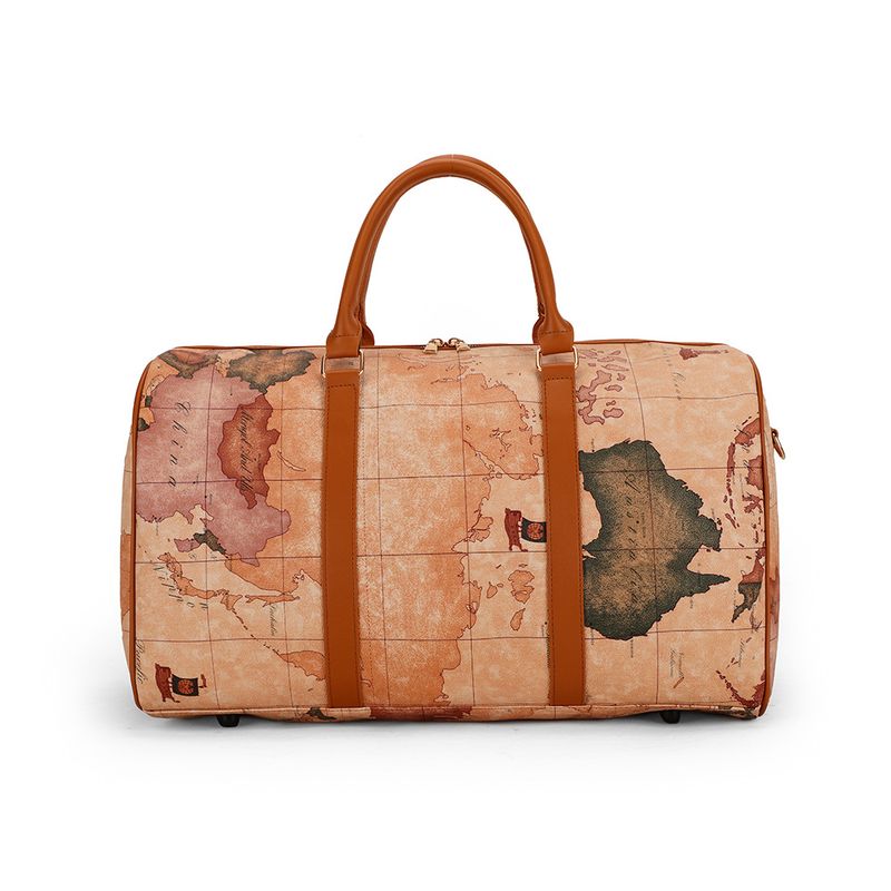 Travel Bags Spot Retro Trend Soft Leather Travel Bag Hand Held Large Capacity Crossbody Bag Short Distance Business Trip PU Luggage Bag_voghion.com
