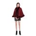Autumn short woolen shawl, new autumn and winter fox fur grass cloak, bride's toast jacket, thickened cardigan_voghion.com