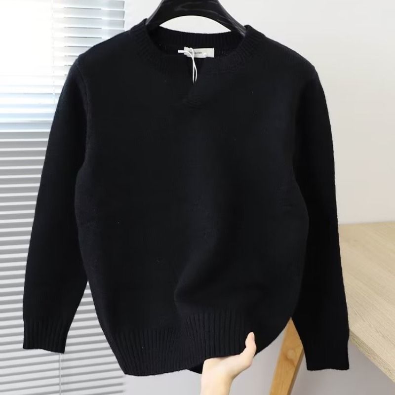 Herrenbekleidung Leichter Pullover mit Rundhalsausschnitt für Herren im Herbst und Winter, neuer koreanischer Stil, modischer All-Match-Pullover für Jugendliche mit lässiger Nischenbasis_voghion.com