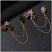 Herrenkette Fünfeckige Sternbrosche Quaste Einfache Pin Anzug Modeaccessoires Abzeichen Persönlichkeit Brustblume_voghion.com