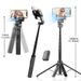 AI Face Tracking Gimbal Tripod With Magnetic LED Lights, 130cm 4-Leg Stabilizer For Live Streaming/Vlogging, Bluetooth Remote_voghion.com