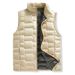 Men 2024 Autumn Winter New Stand Collar Inner Layer Warm Vest Lightweight Down Jacket Women_voghion.com