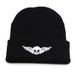 Nuovo cappello da sci autunnale e invernale con teschio e ali ricamate, in maglia, da uomo e da donna, caldo cappello di lana per l'esterno_voghion.com