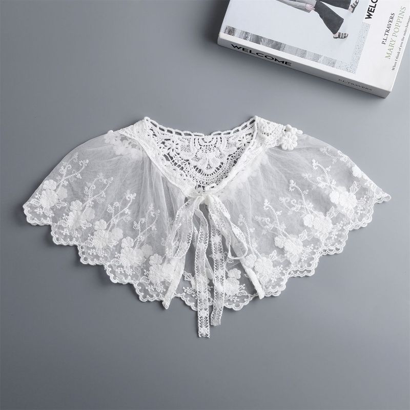 Medieval French Romantic Small Shawl Victoria Lace Neck_voghion.com