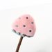 Pet Cat Wooden Polygonum Plush Teething Lollipop Teeth Cleaning Stick Strawberry Flower Peach Interactive Toy_voghion.com