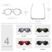 Fashion Oi Sonnenbrille Damen Herren Sonnenbrille Walnussholz Runde Brille Rote Linse Schildpattrahmen_voghion.com